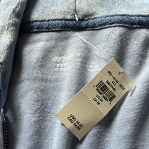 aerie zip velour sweatshirt size M